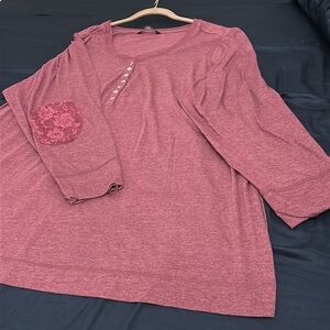 Button down mauve top